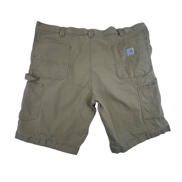 Carhartt Mens Tan Cotton Relaxed Fit Utility Work Shorts Size 44 - Picture 2 of 9